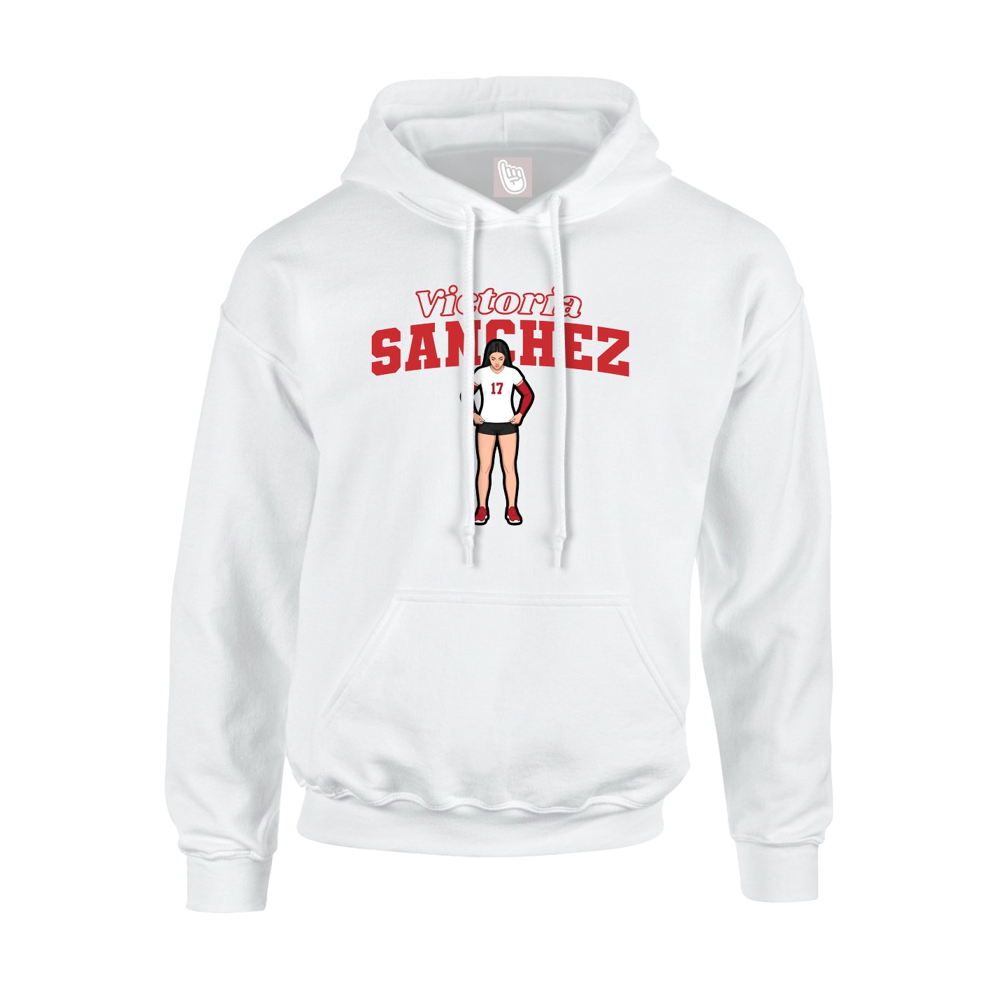 Hoodie — Name Arch in White