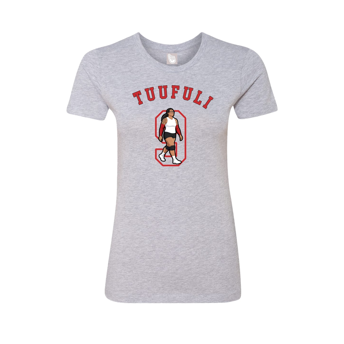 Fitted Women's Tee — Shirsey Arch in Grey