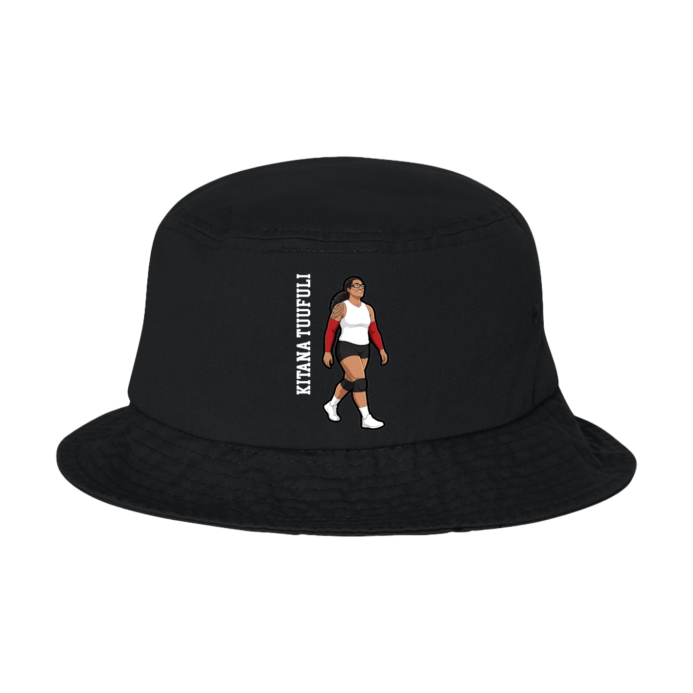 Bucket Cap — Name Vertical in Black