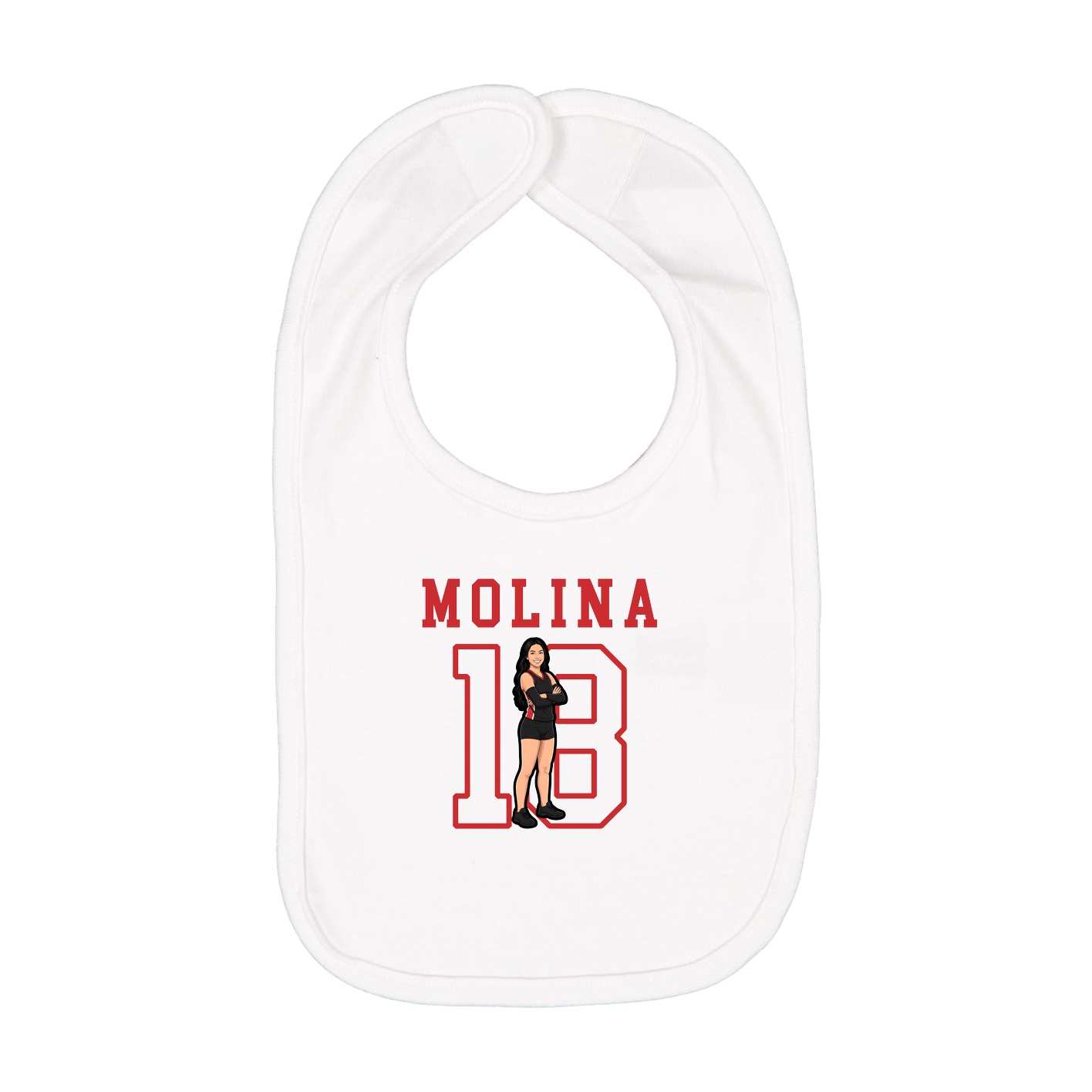 Infant Bib — Shirsey in White