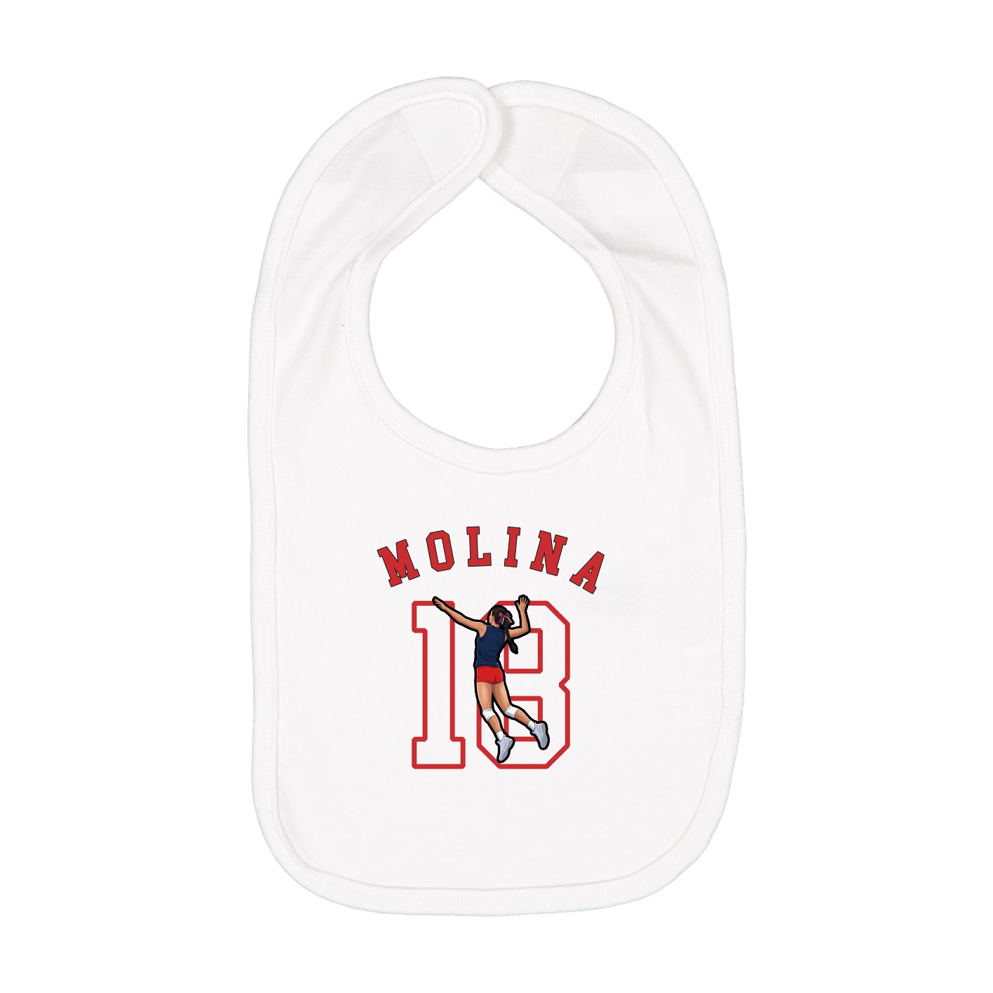 Infant Bib — Shirsey Arch in White