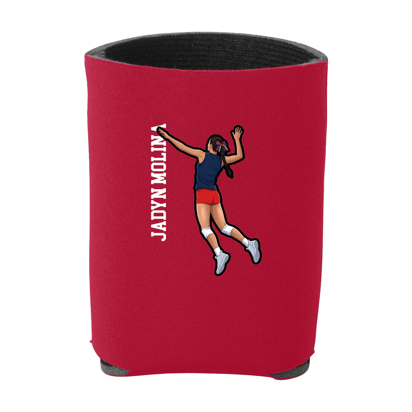 Can Holder — Name Vertical in Red
