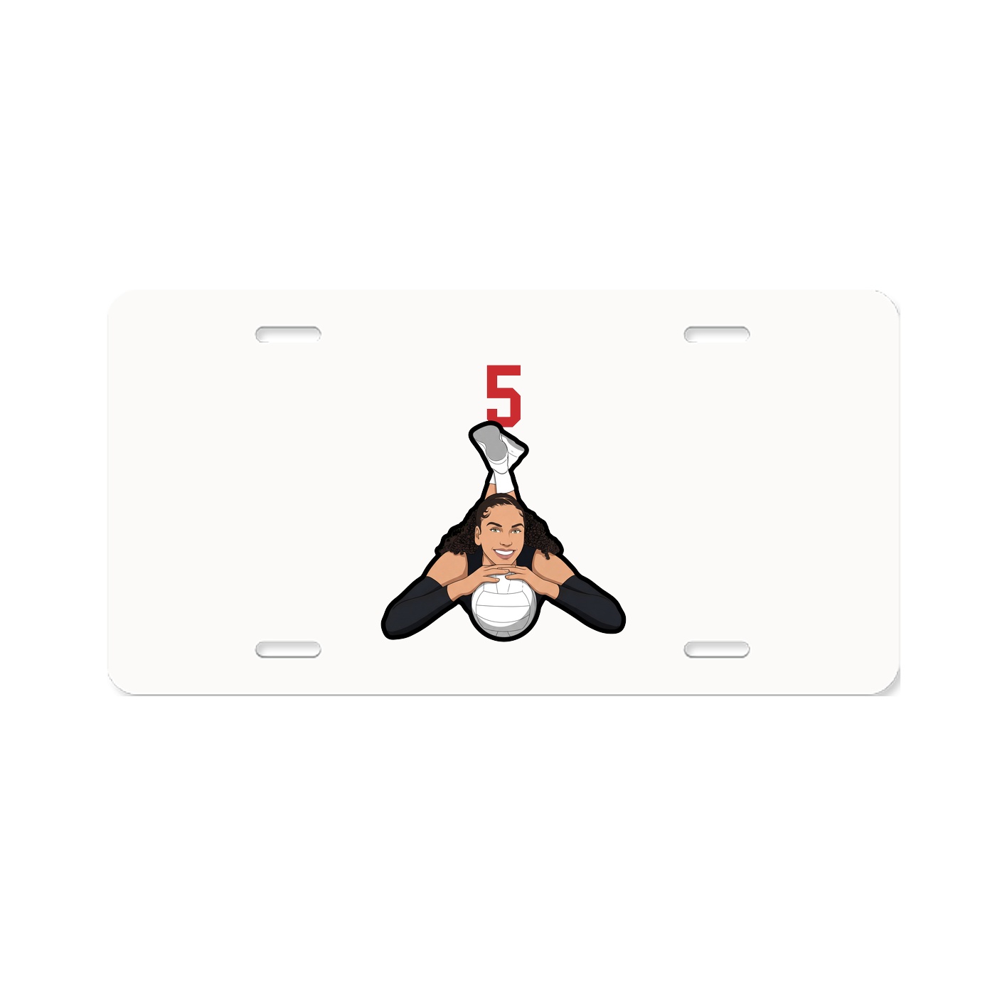 License Plate — Number Top in Classic