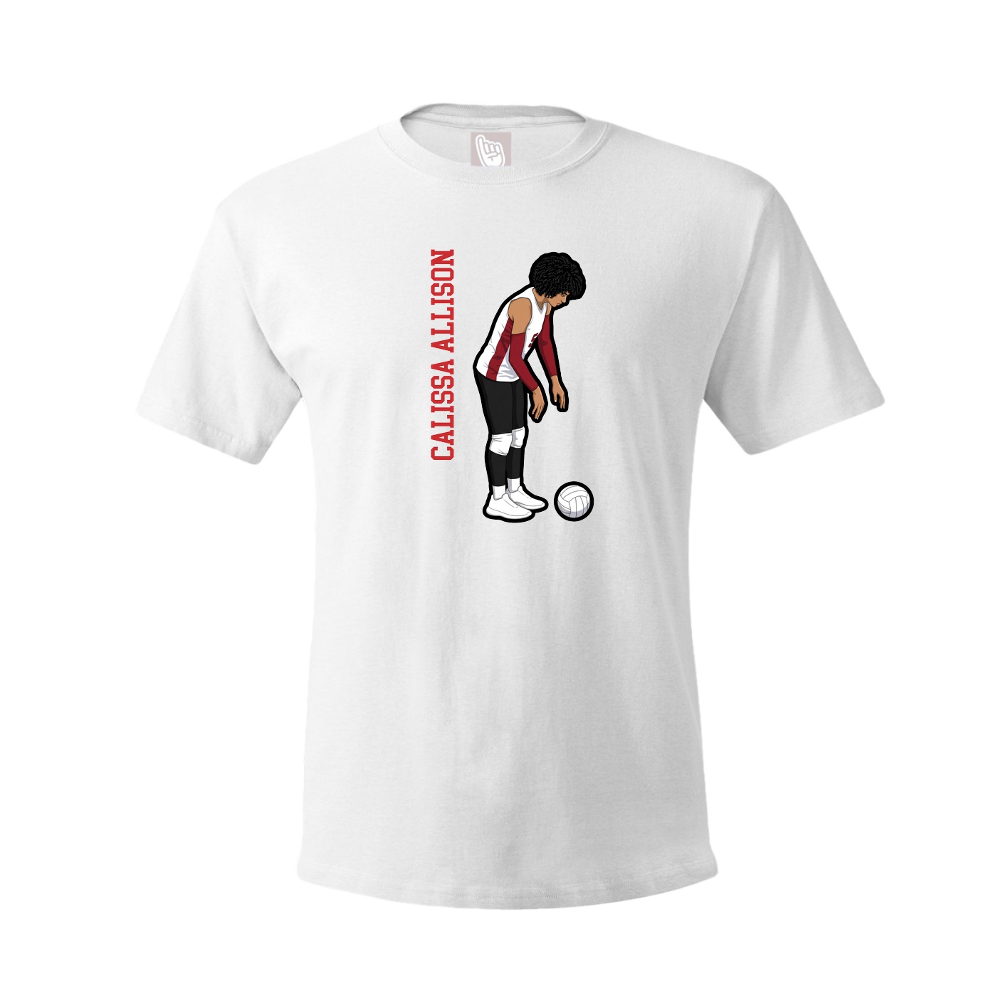 Tee — Name Vertical in White