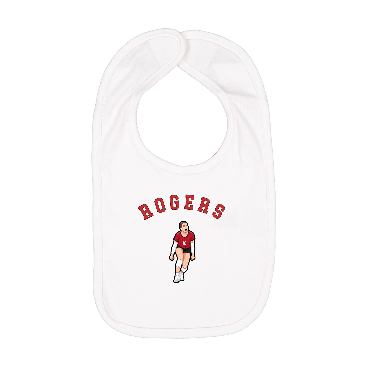Infant Bib — Shirsey Arch in White
