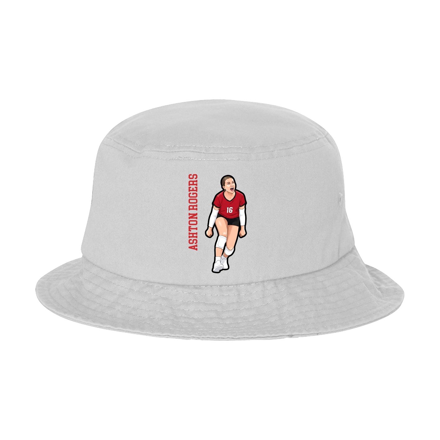 Bucket Cap — Name Vertical in White