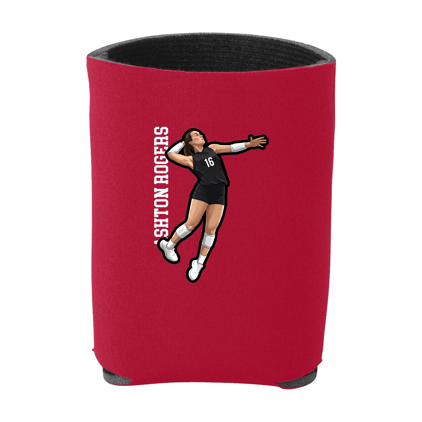 Can Holder — Name Vertical in Red
