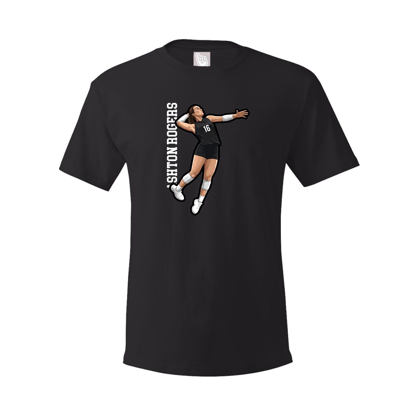 Youth Tee — Name Vertical in Black