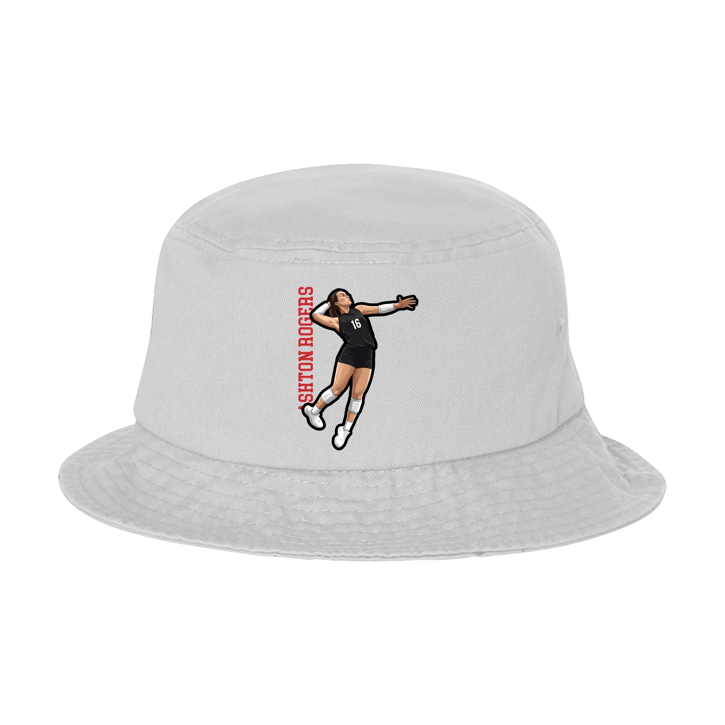 Bucket Cap — Name Vertical in White