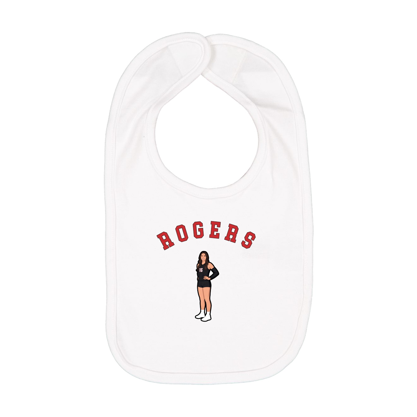 Infant Bib — Shirsey Arch in White