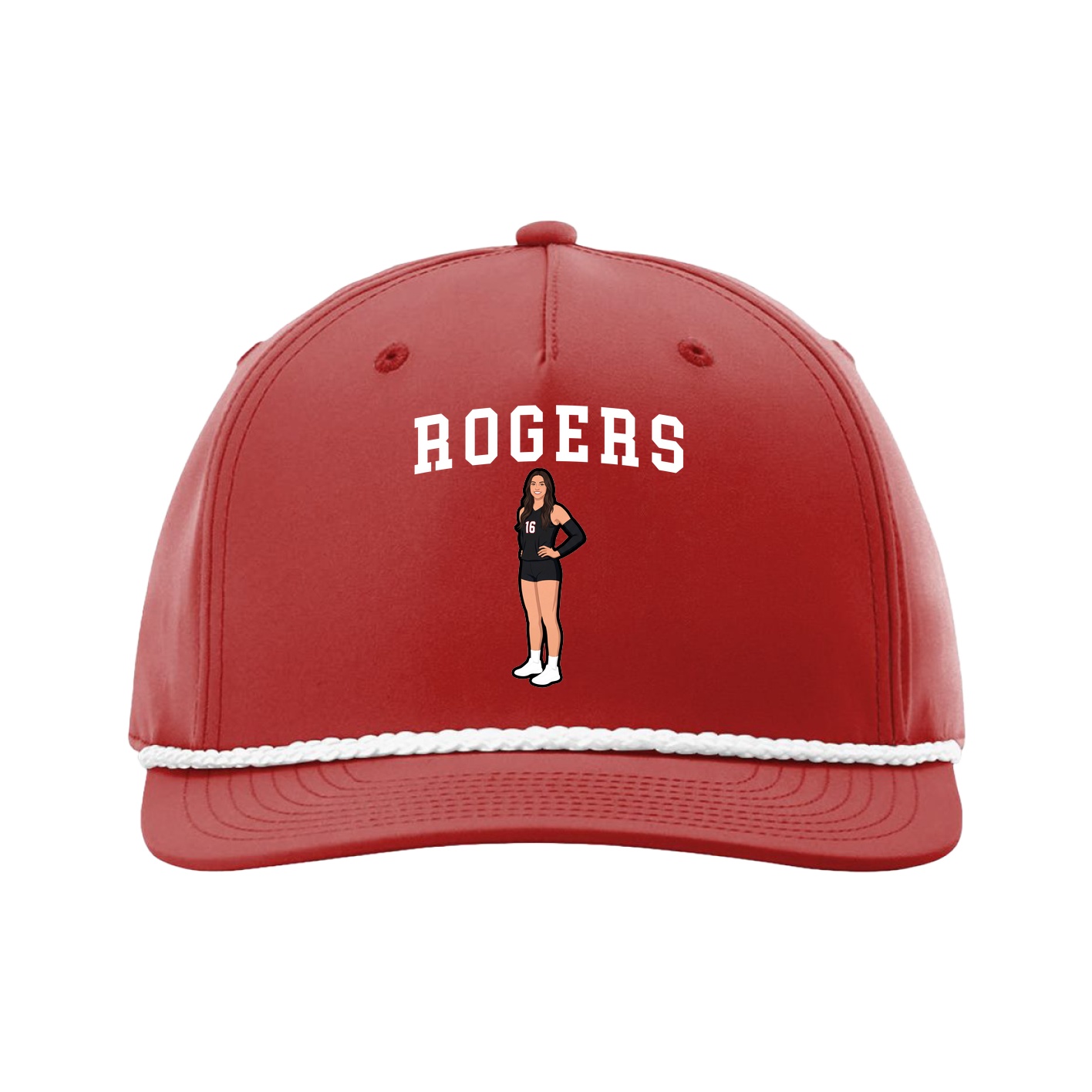 Five-Panel Classic Rope Cap — Shirsey in Red