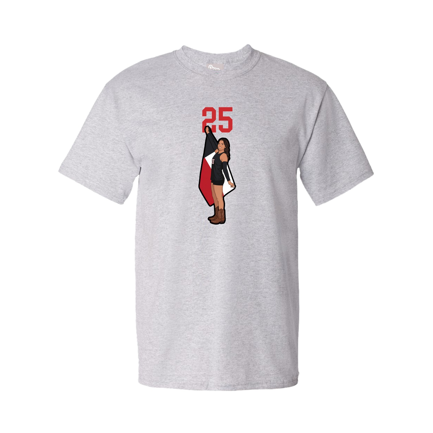 Youth Tee — Number Top in Grey