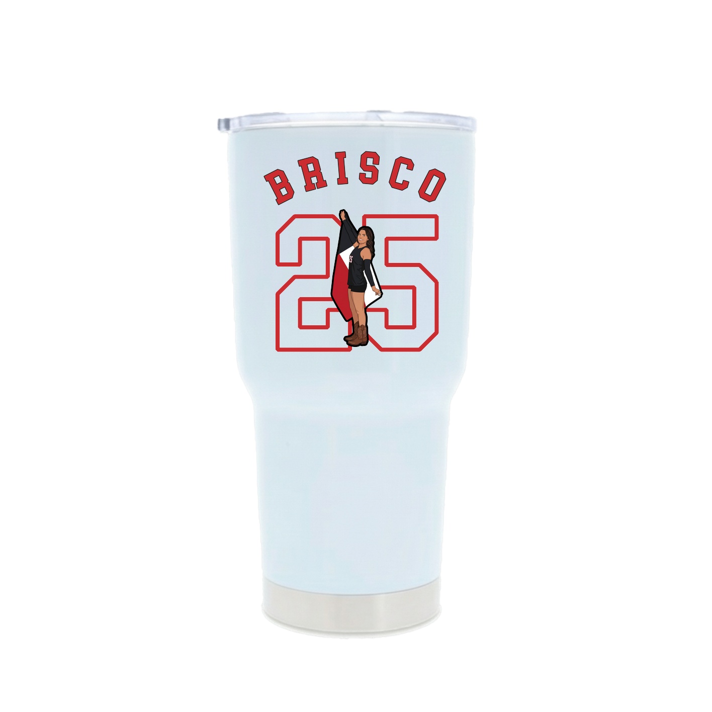 30oz Stainless Steel Tumbler — Shirsey Arch in White