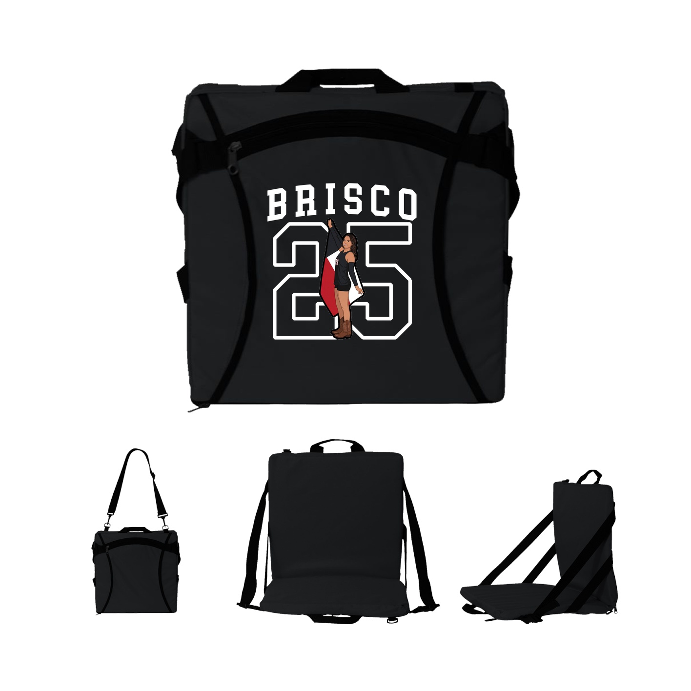 Folding Stadium Seat — Shirsey in Black
