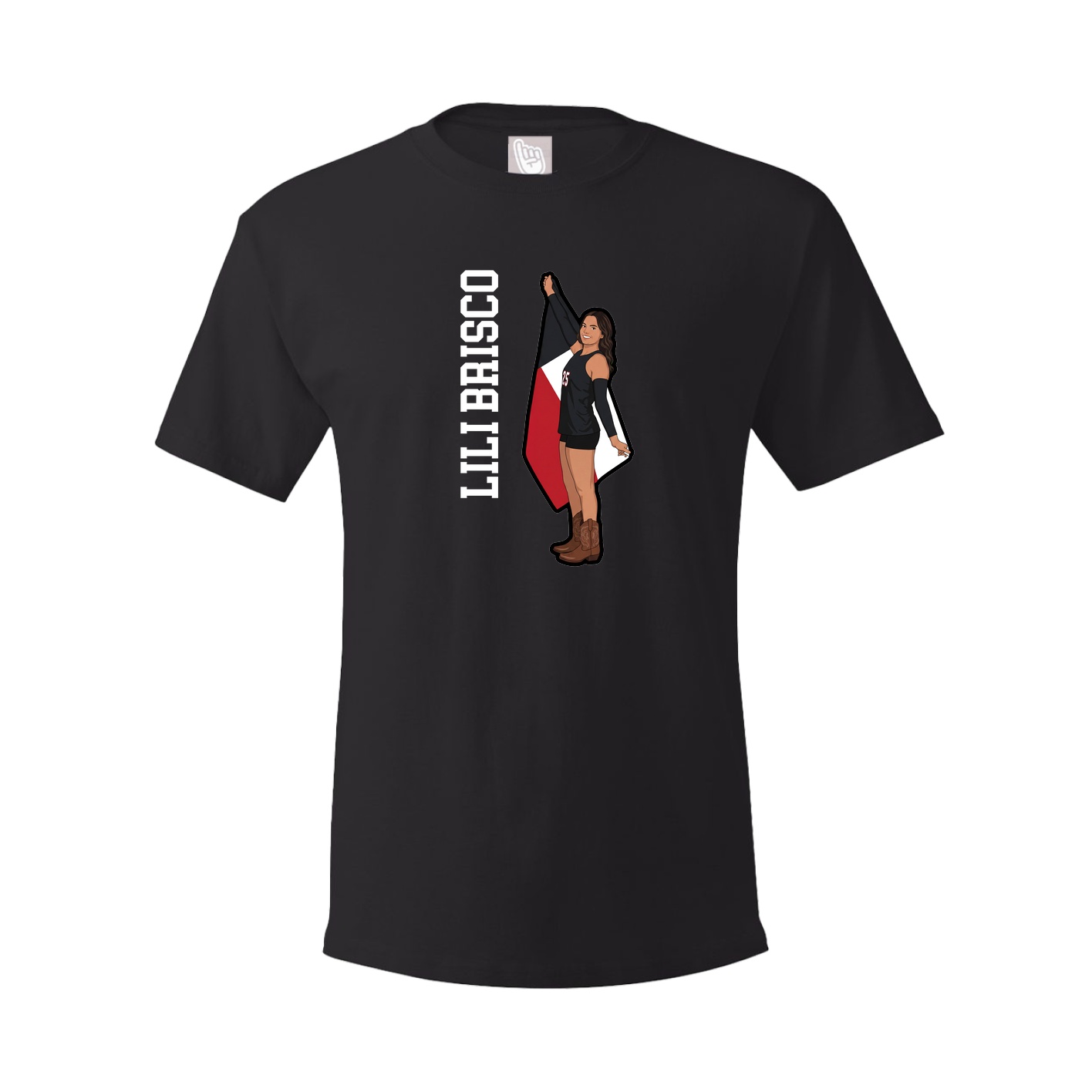 Youth Tee — Name Vertical in Black