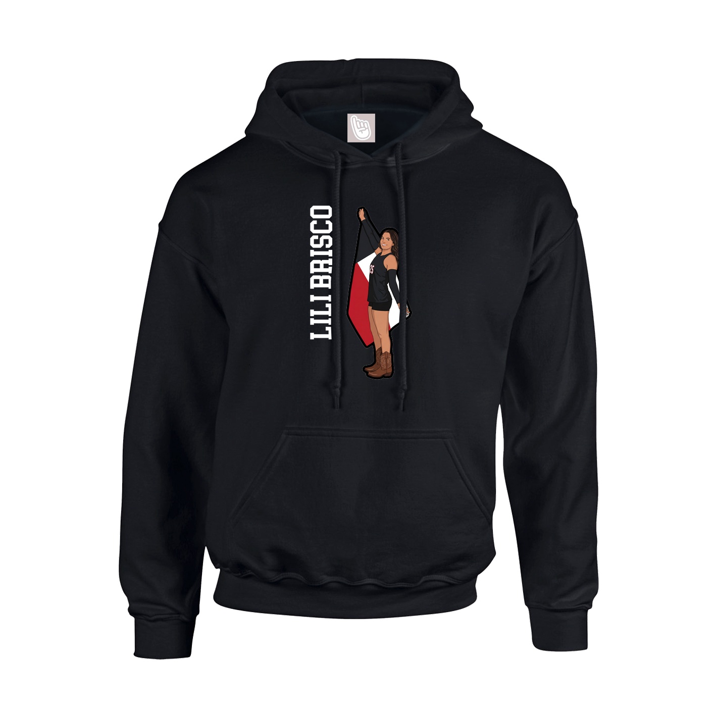 Hoodie — Name Vertical in Black