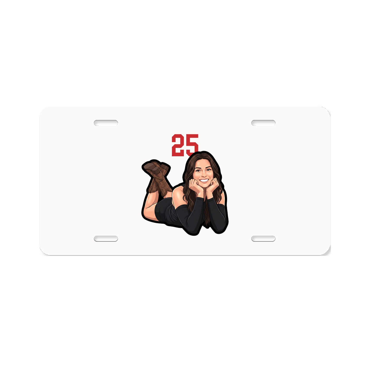 License Plate — Number Top in Classic
