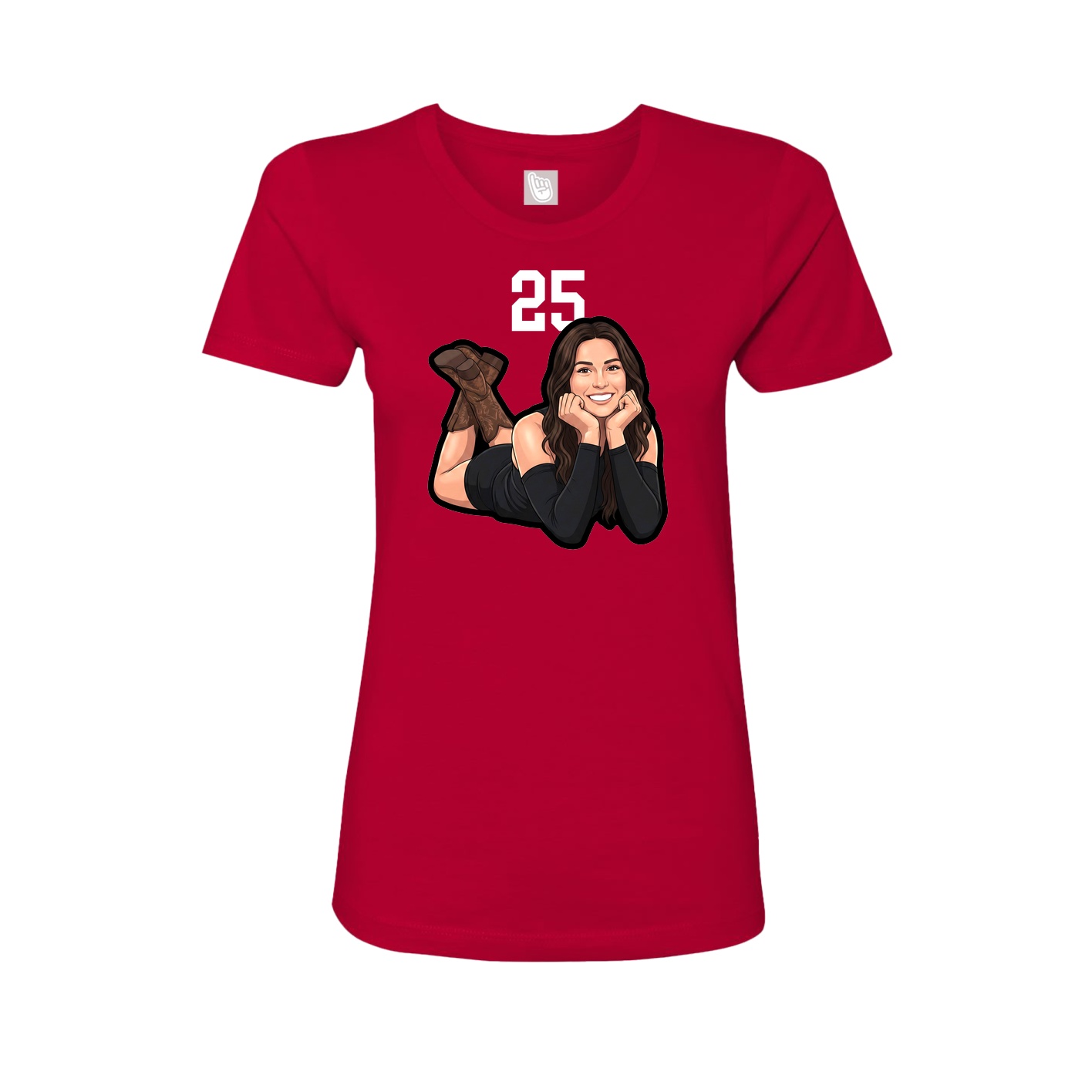 Womens Tee — Number Top in Red