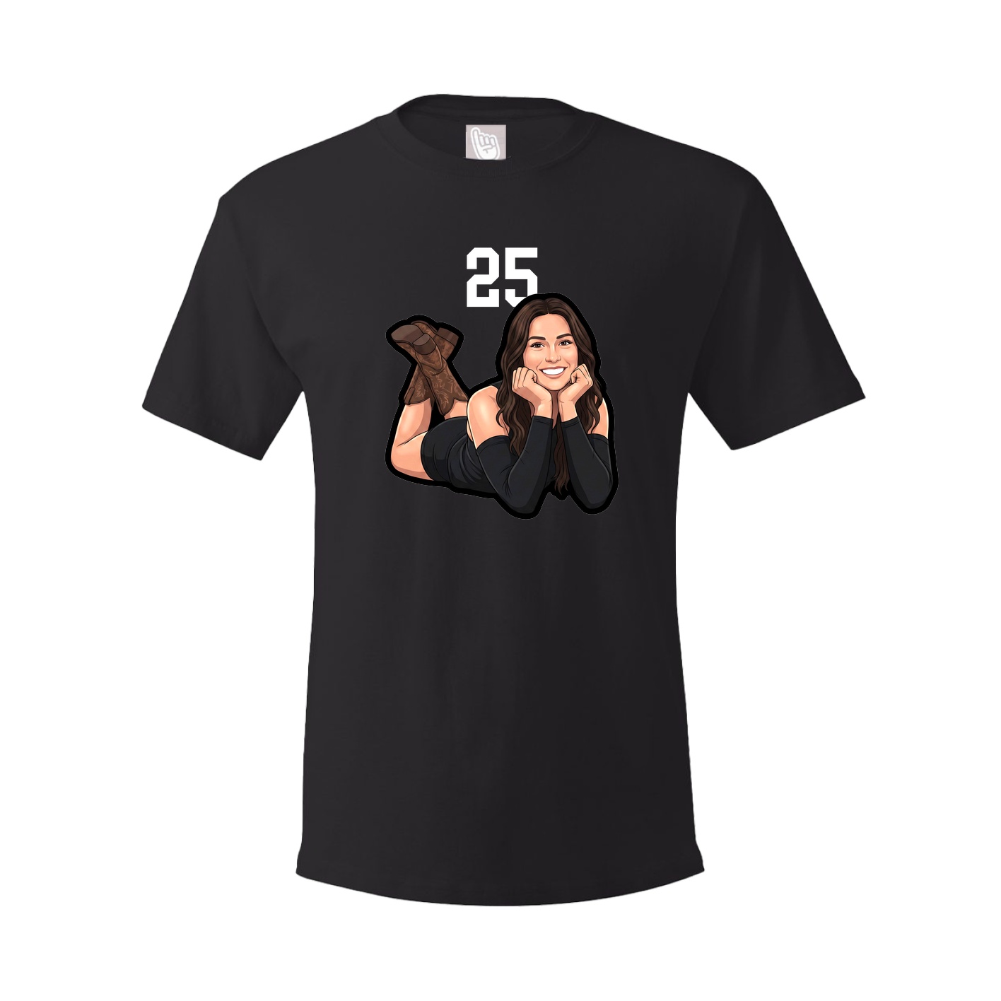 Youth Tee — Number Top in Black