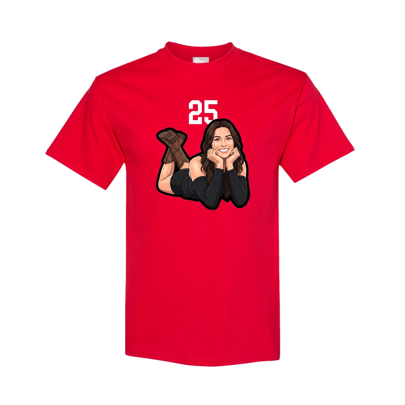 Youth Tee — Number Top in Red