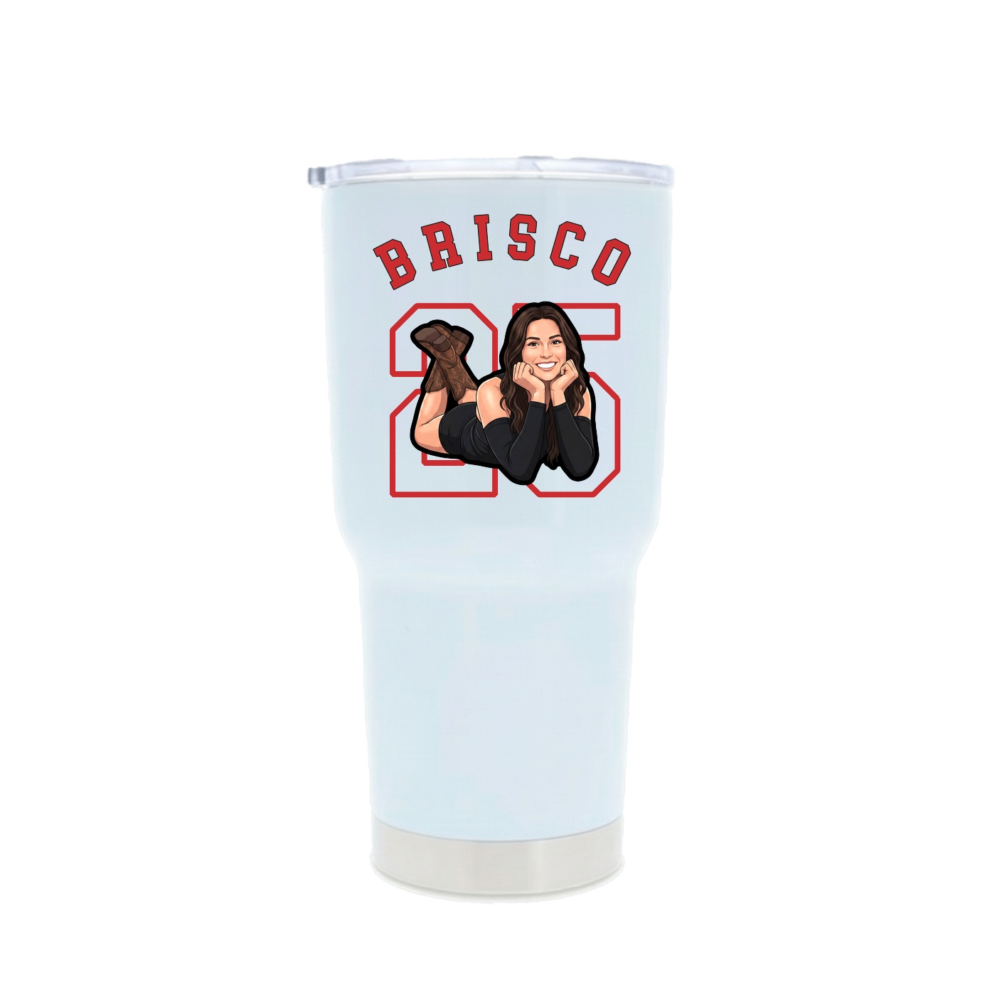 30oz Stainless Steel Tumbler — Shirsey Arch in White