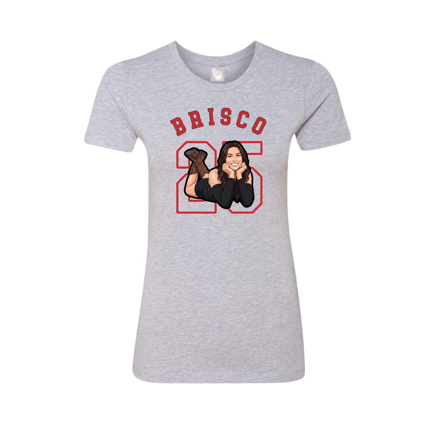 Fitted Women's Tee — Shirsey Arch in Grey