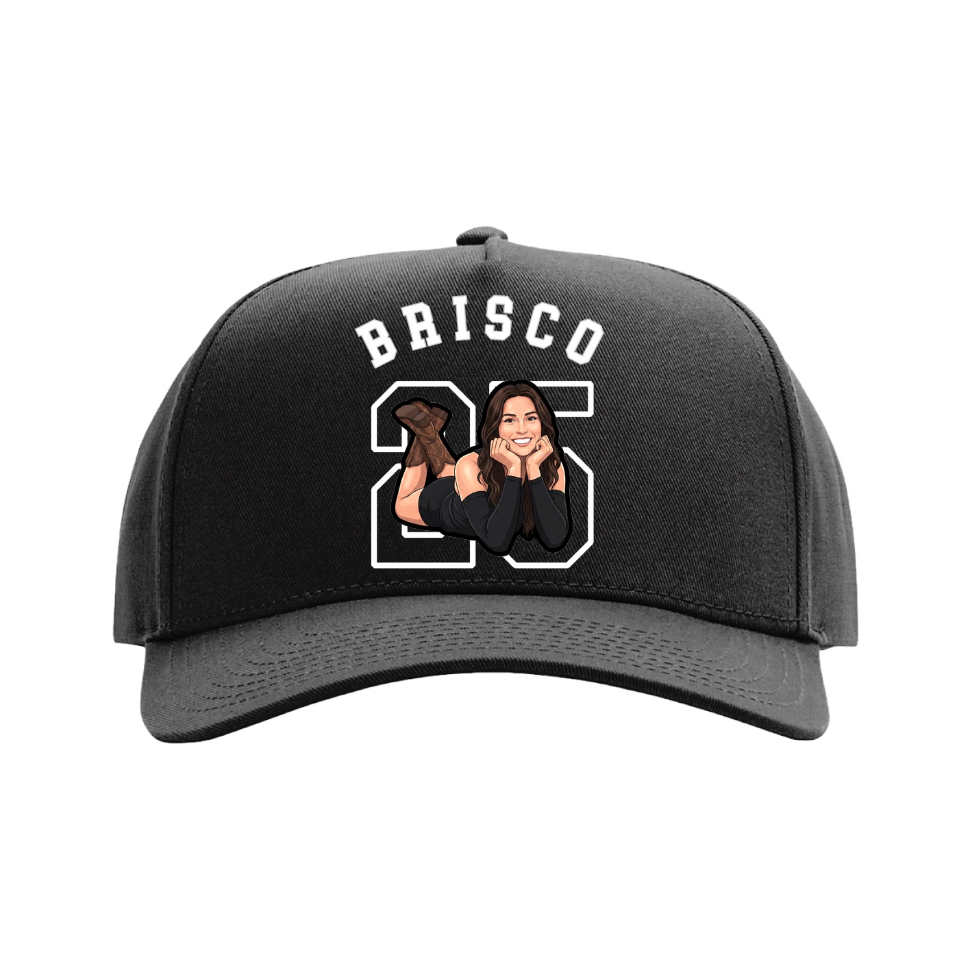 Full Fabric Five-Panel Champ Cap — Shirsey Arch in Black