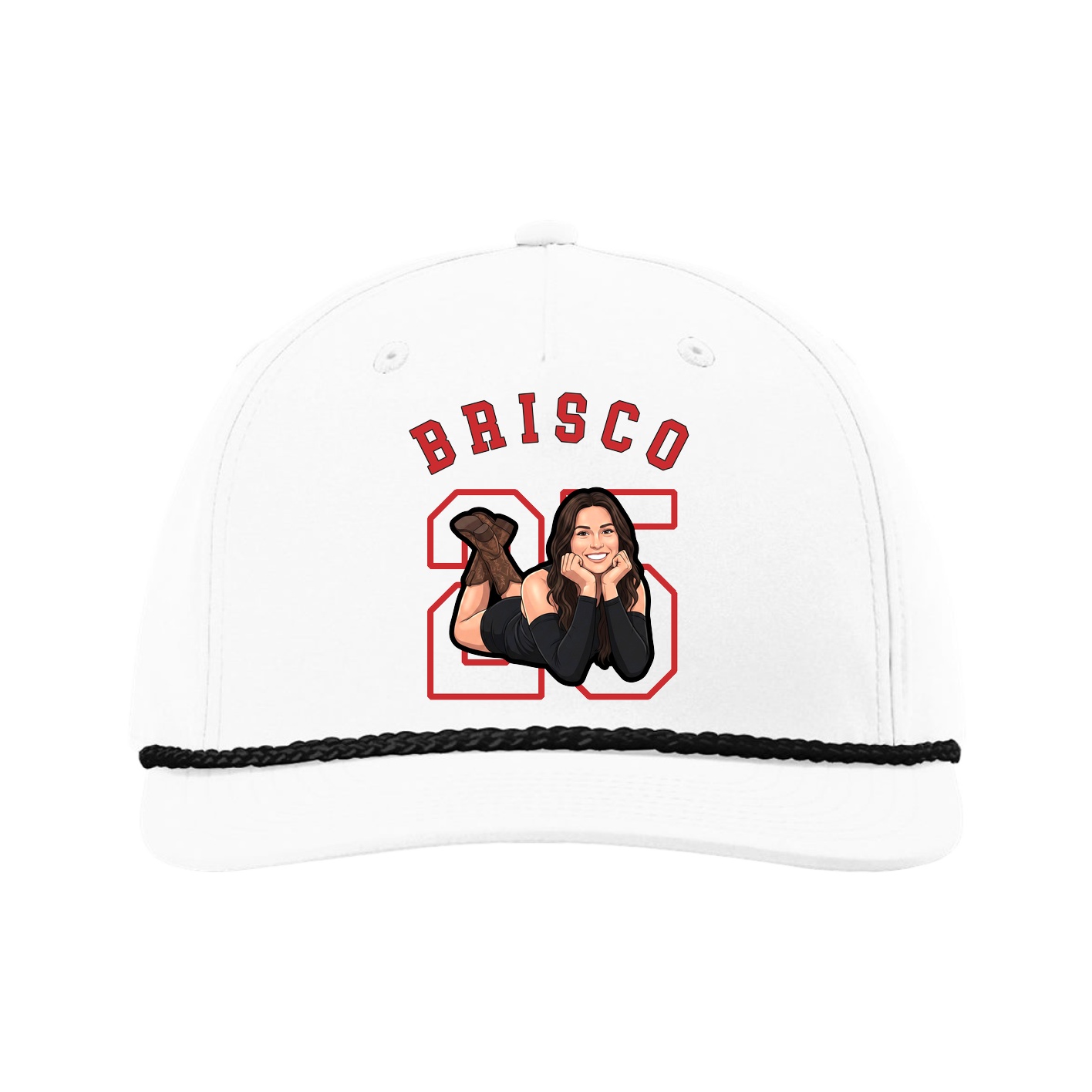 Five-Panel Classic Rope Cap — Shirsey Arch in White