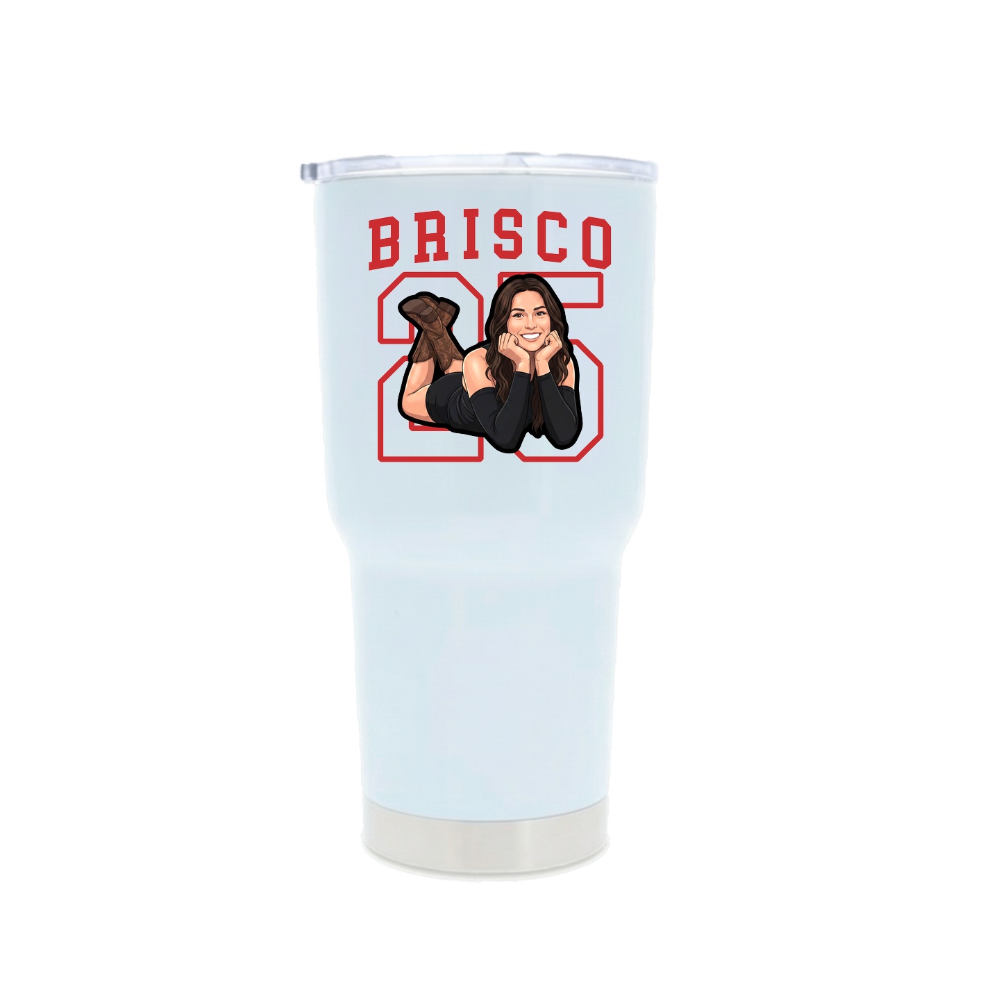 30oz Stainless Steel Tumbler — Shirsey in White