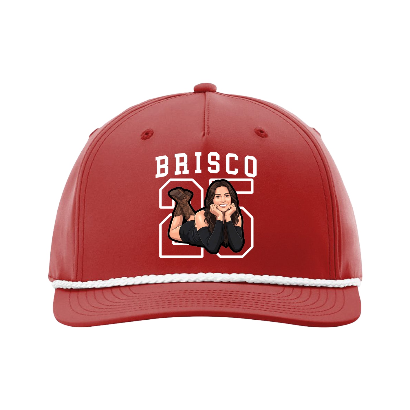 Five-Panel Classic Rope Cap — Shirsey in Red