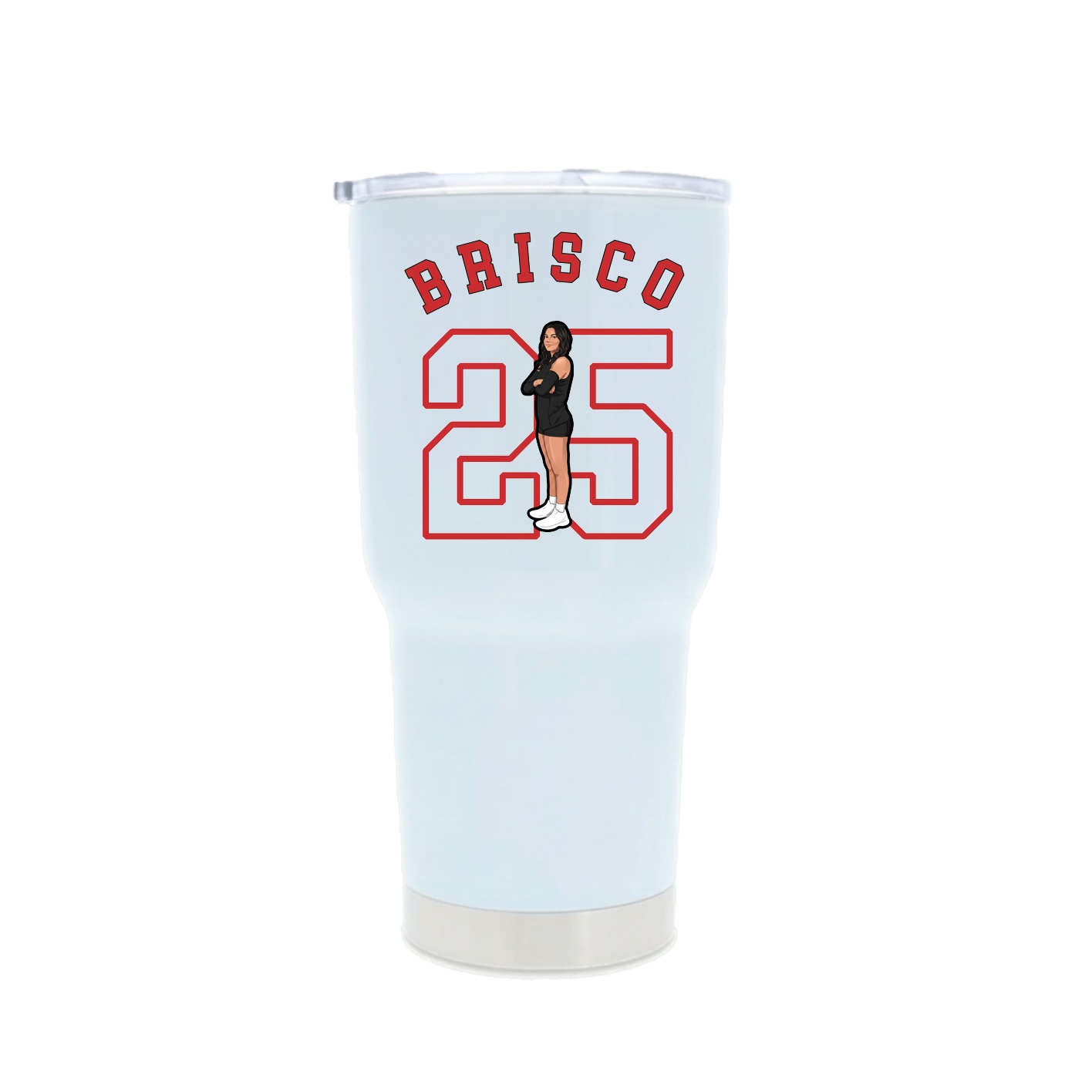 30oz Stainless Steel Tumbler — Shirsey Arch in White