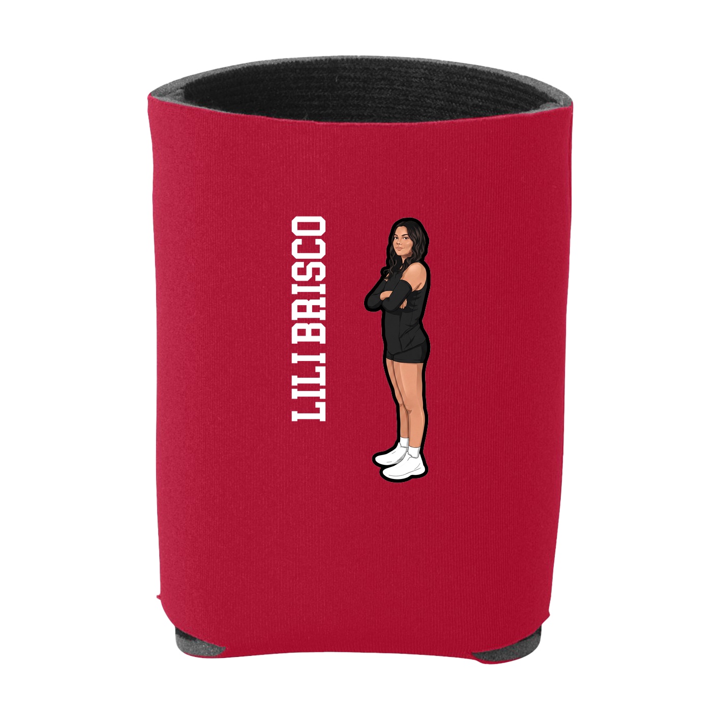 Can Holder — Name Vertical in Red
