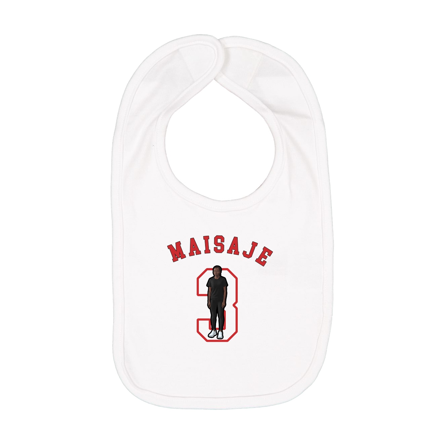 Infant Bib — Shirsey Arch in White