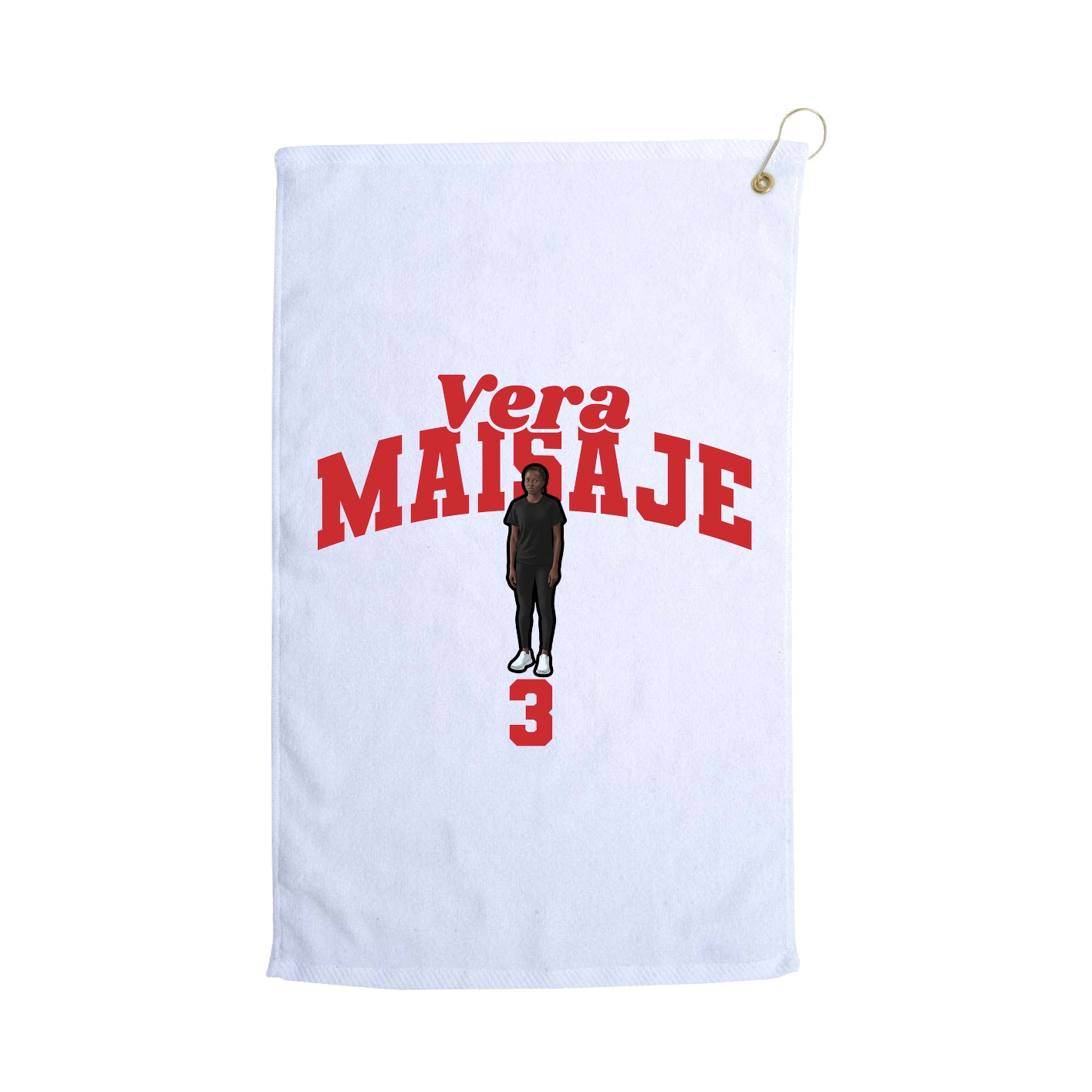 Golf Towel — Signature Arch in White