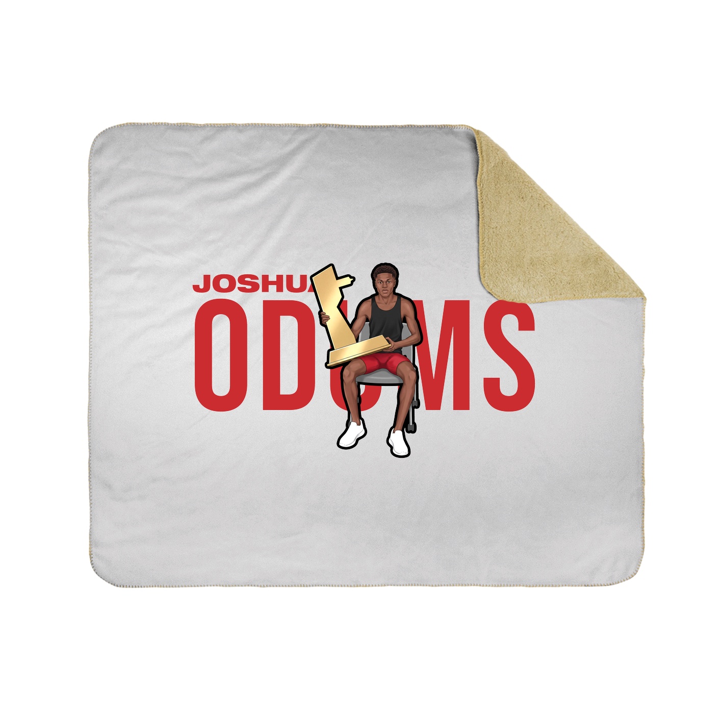 Throw Blanket — Player Name in White