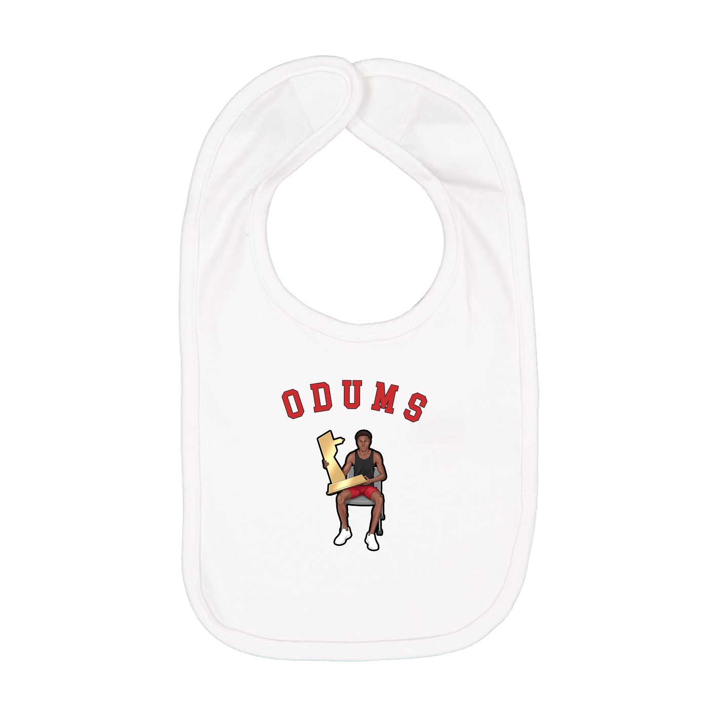Infant Bib — Shirsey Arch in White