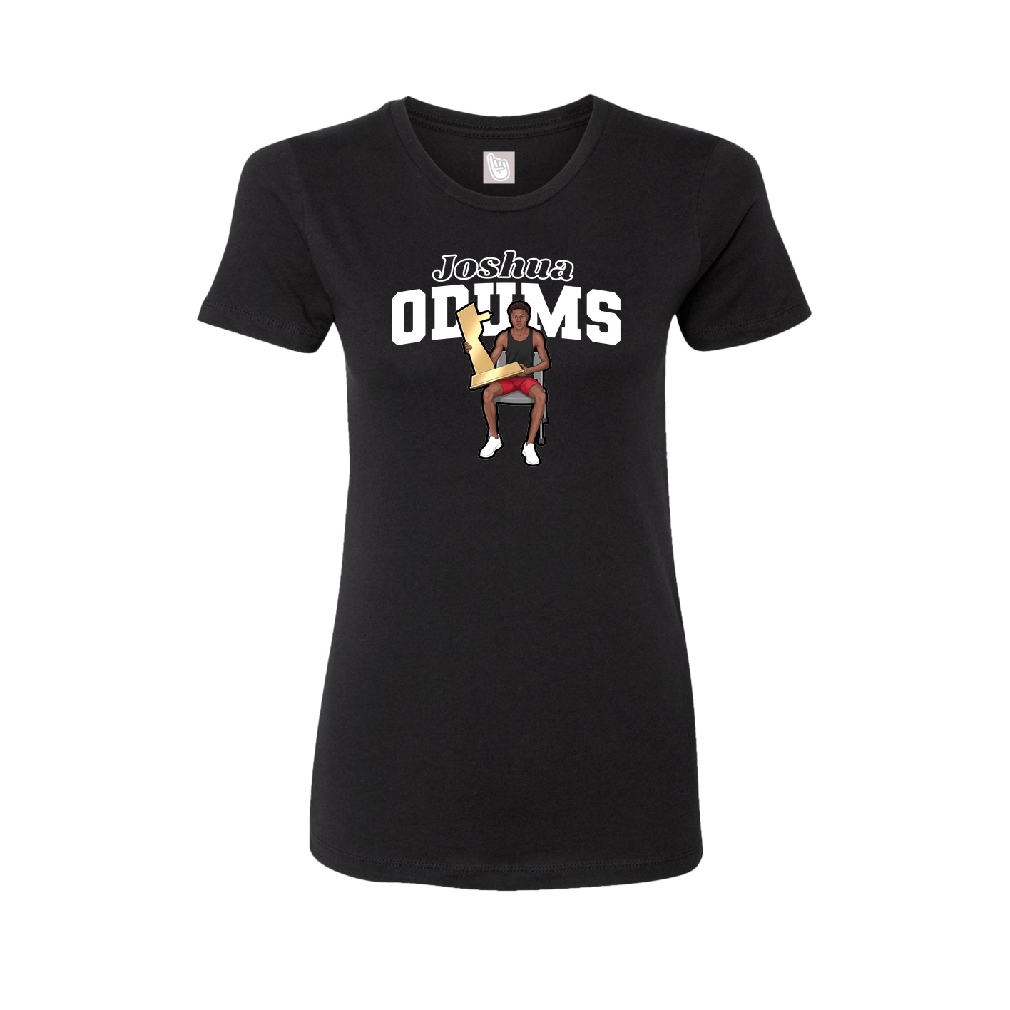 Fitted Women's Tee — Name Arch in Black