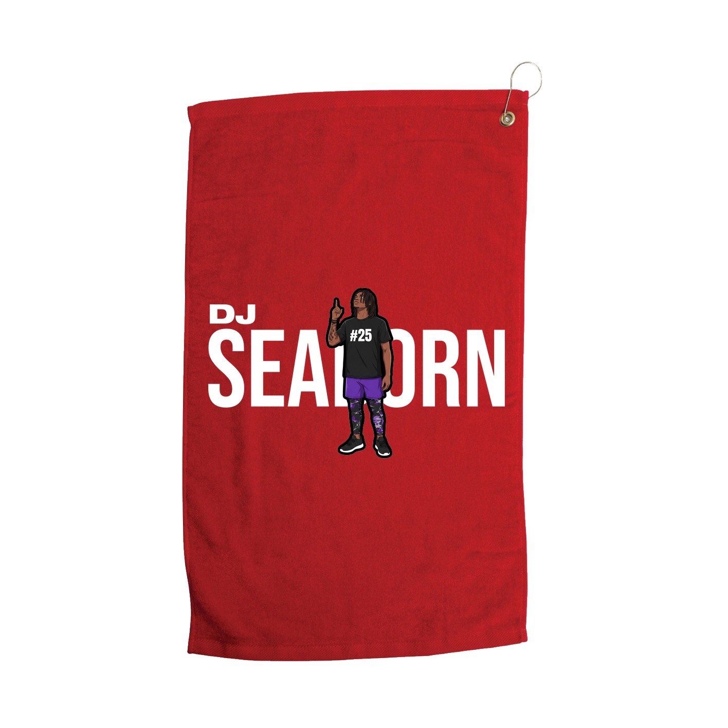 Golf Towel — Player Name in Red