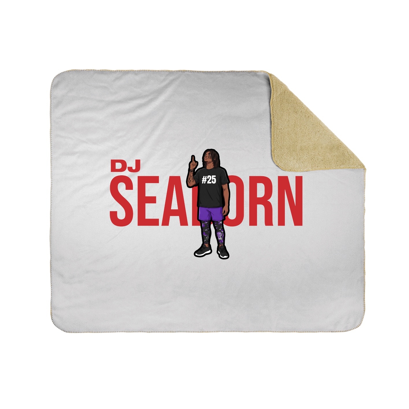 Throw Blanket — Player Name in White