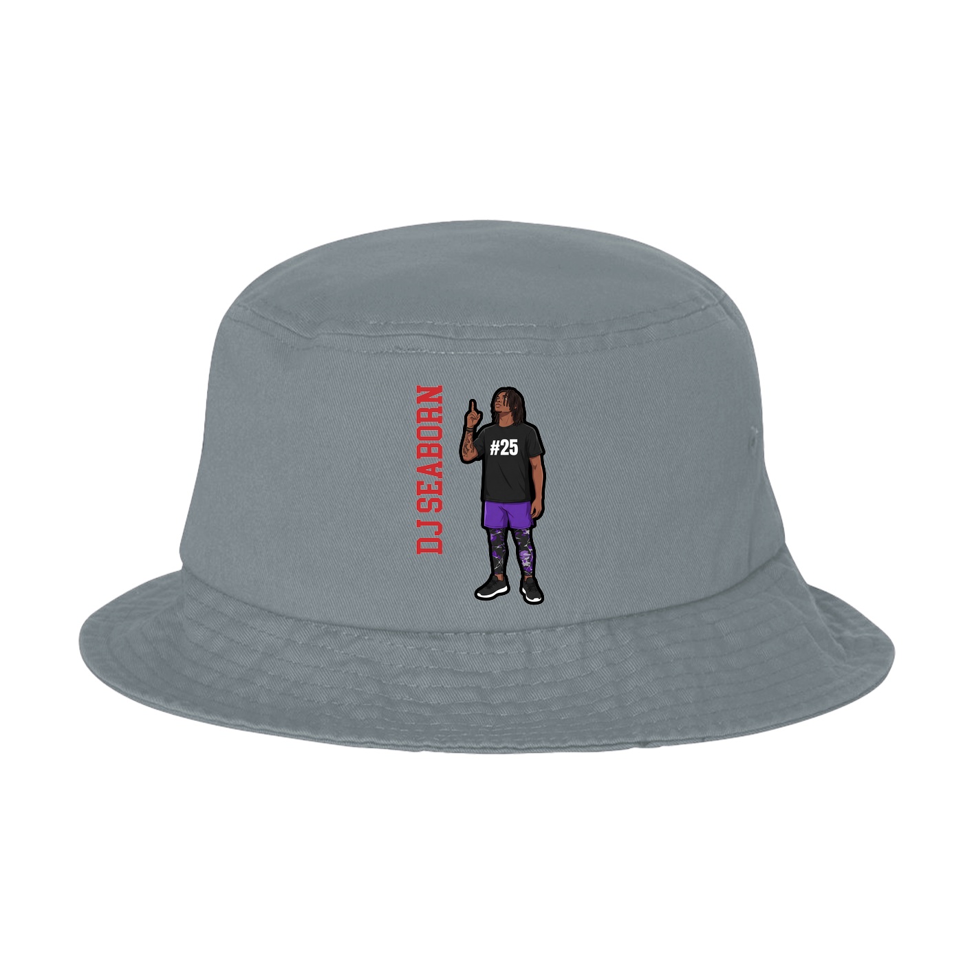 Bucket Cap — Name Vertical in Grey