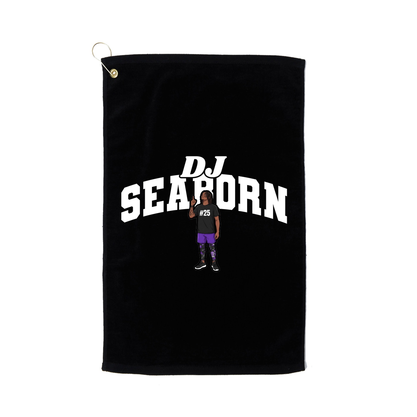 Golf Towel — Signature Arch in Black