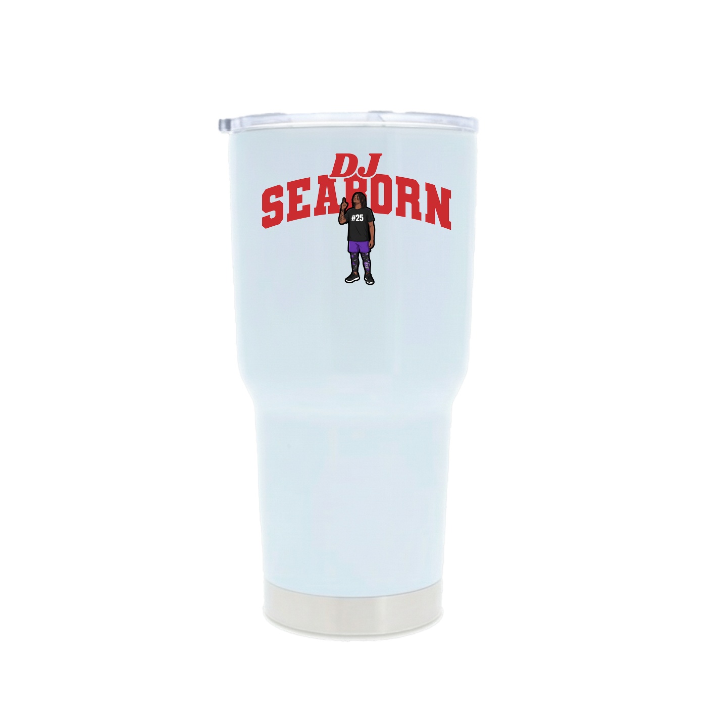 30oz Stainless Steel Tumbler — Signature Arch in White