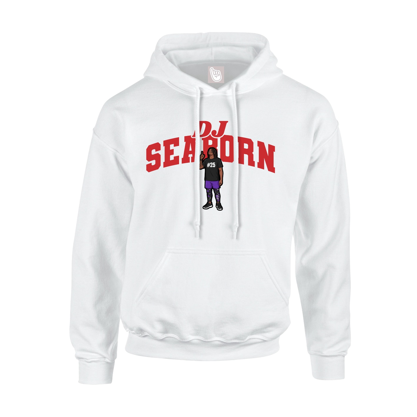 Hoodie — Signature Arch in White