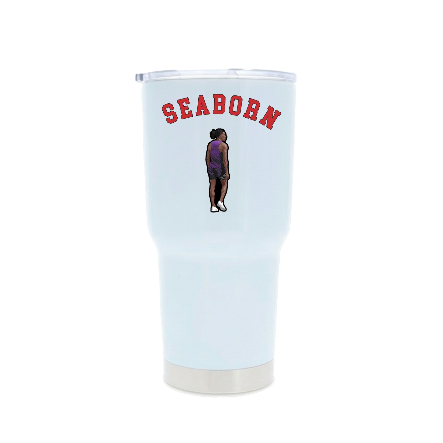 30oz Stainless Steel Tumbler — Shirsey Arch in White