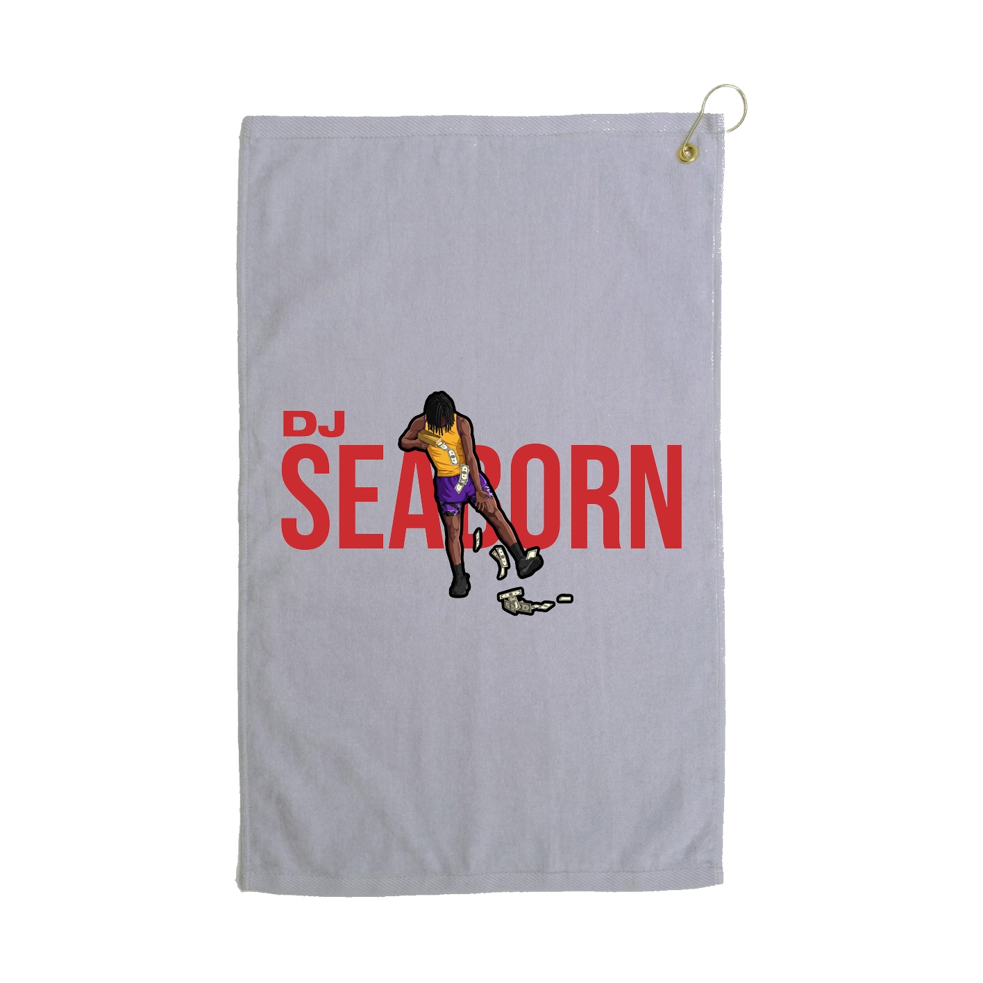 Golf Towel — Player Name in Grey