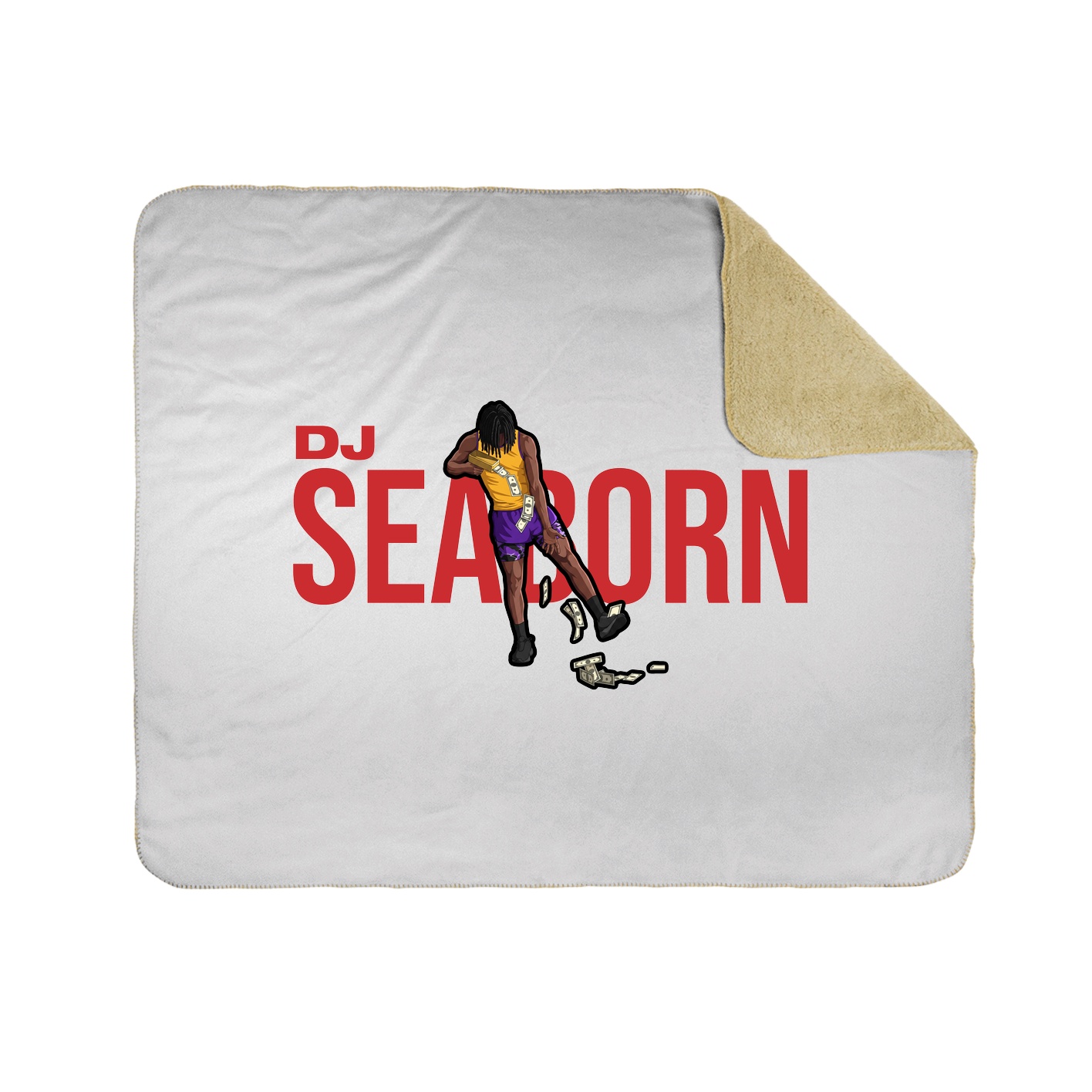 Throw Blanket — Player Name in White