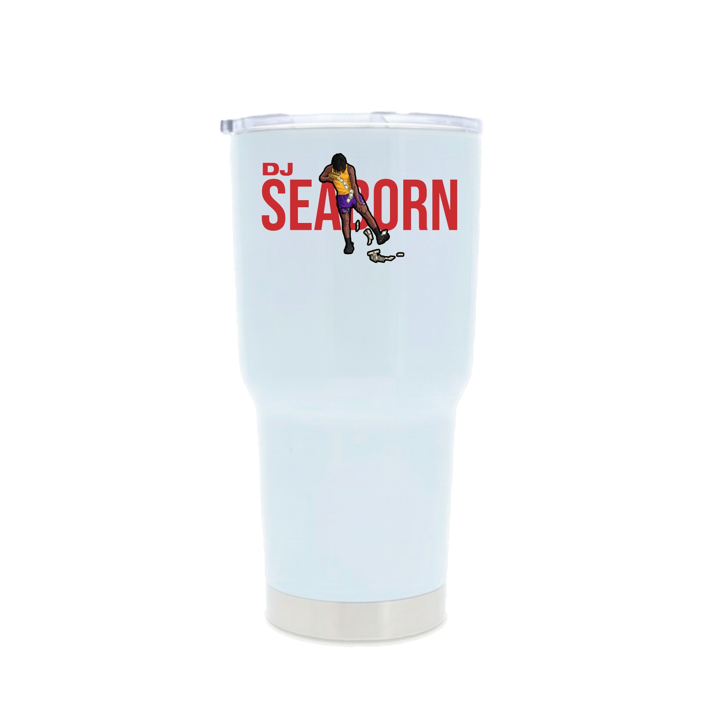 30oz Stainless Steel Tumbler — Player Name in White