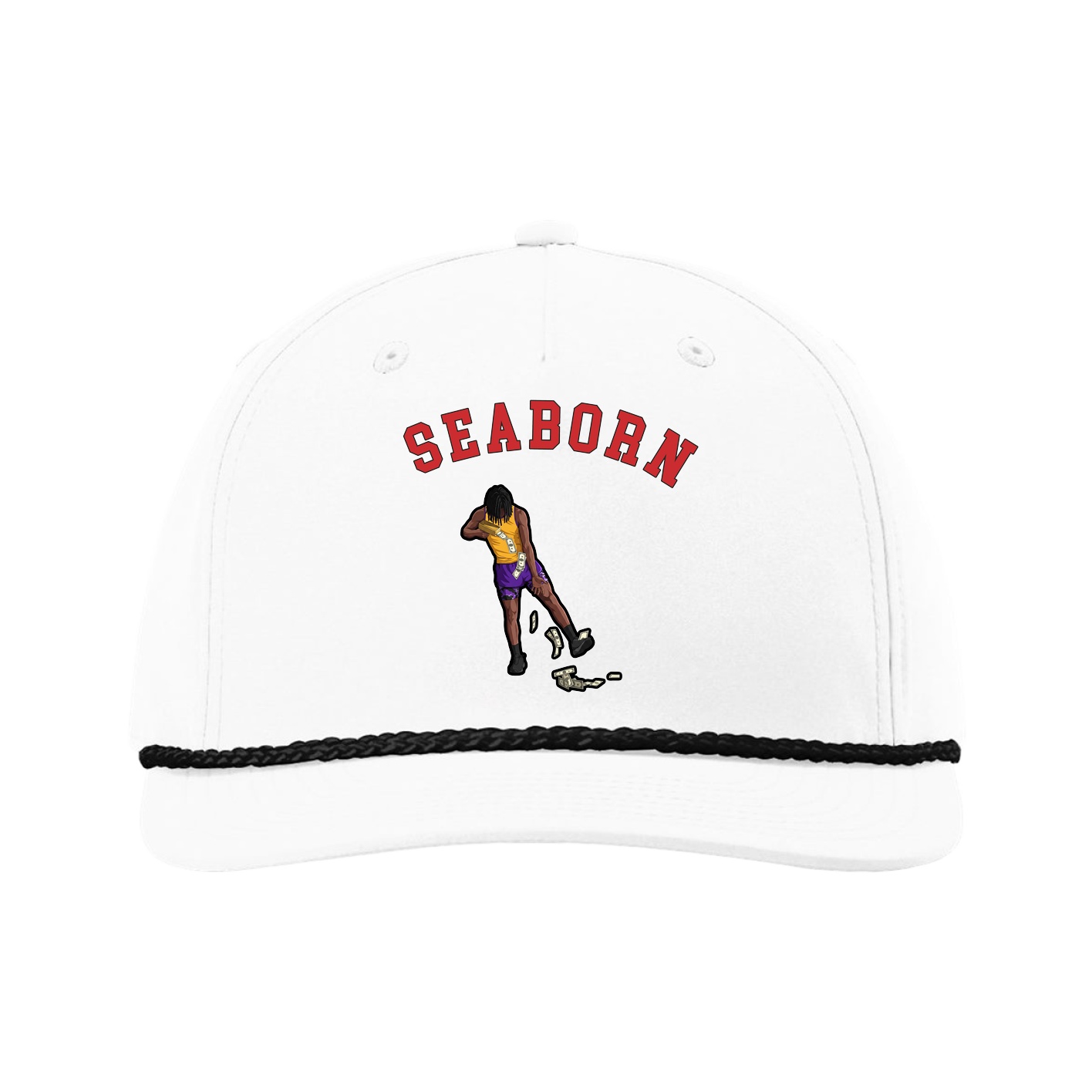 Five-Panel Classic Rope Cap — Shirsey Arch in White