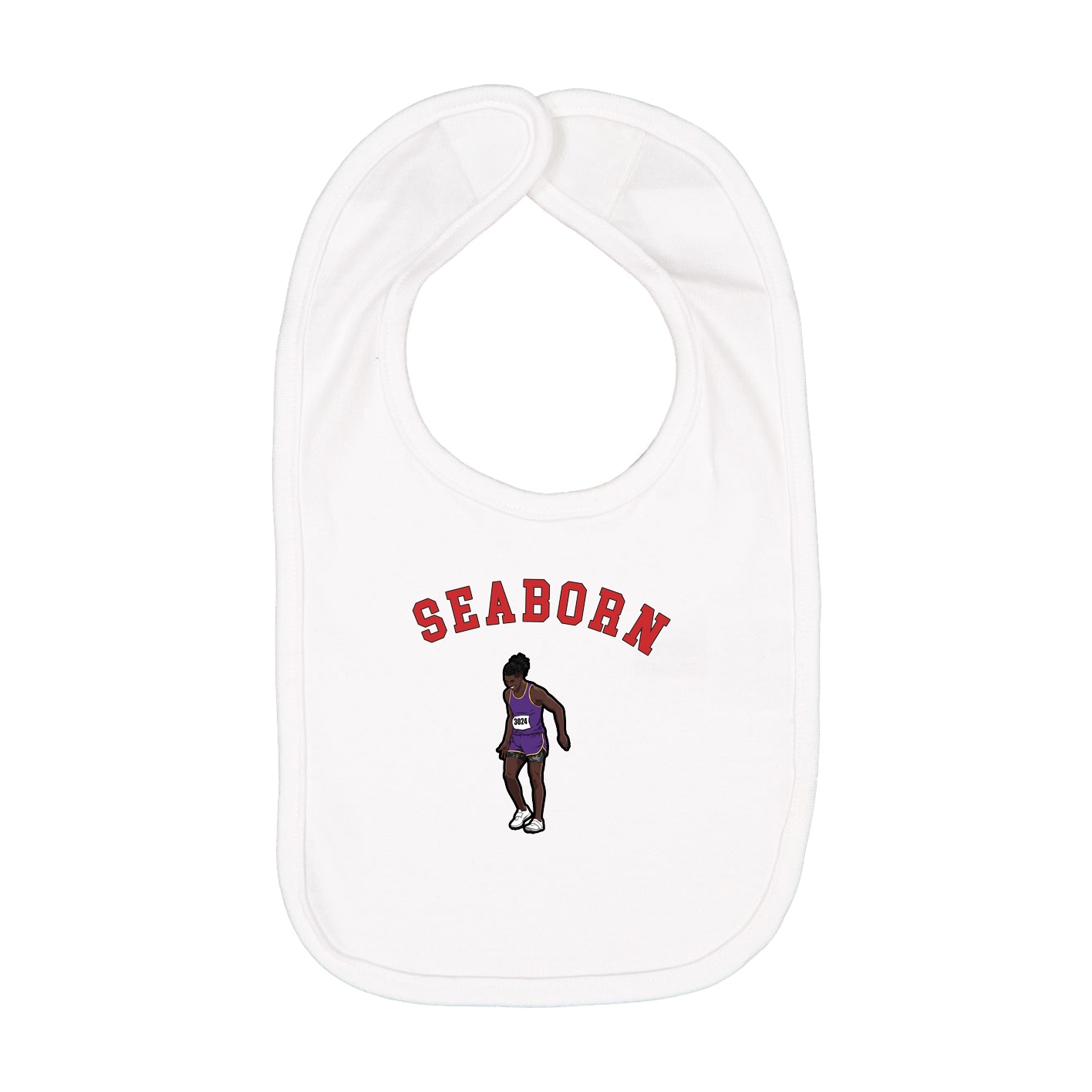 Infant Bib — Shirsey Arch in White