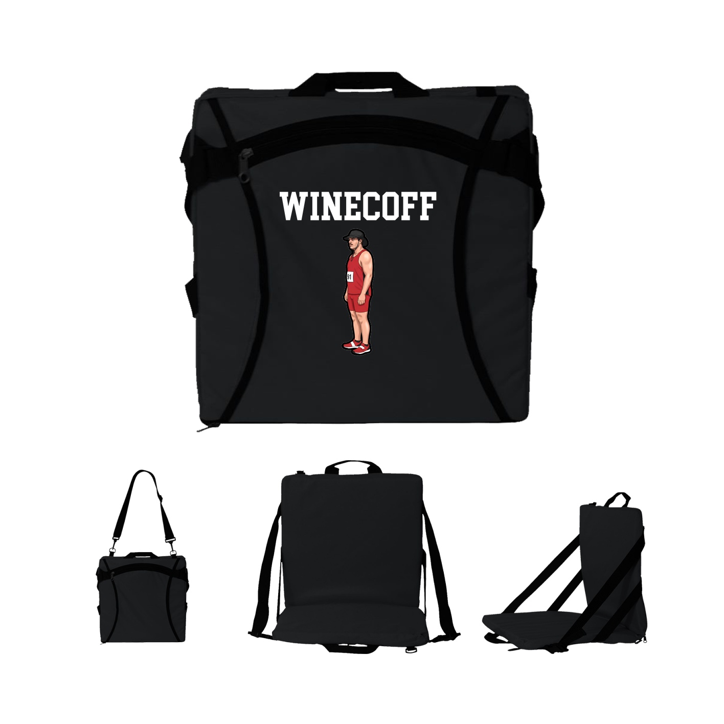 Folding Stadium Seat — Shirsey in Black